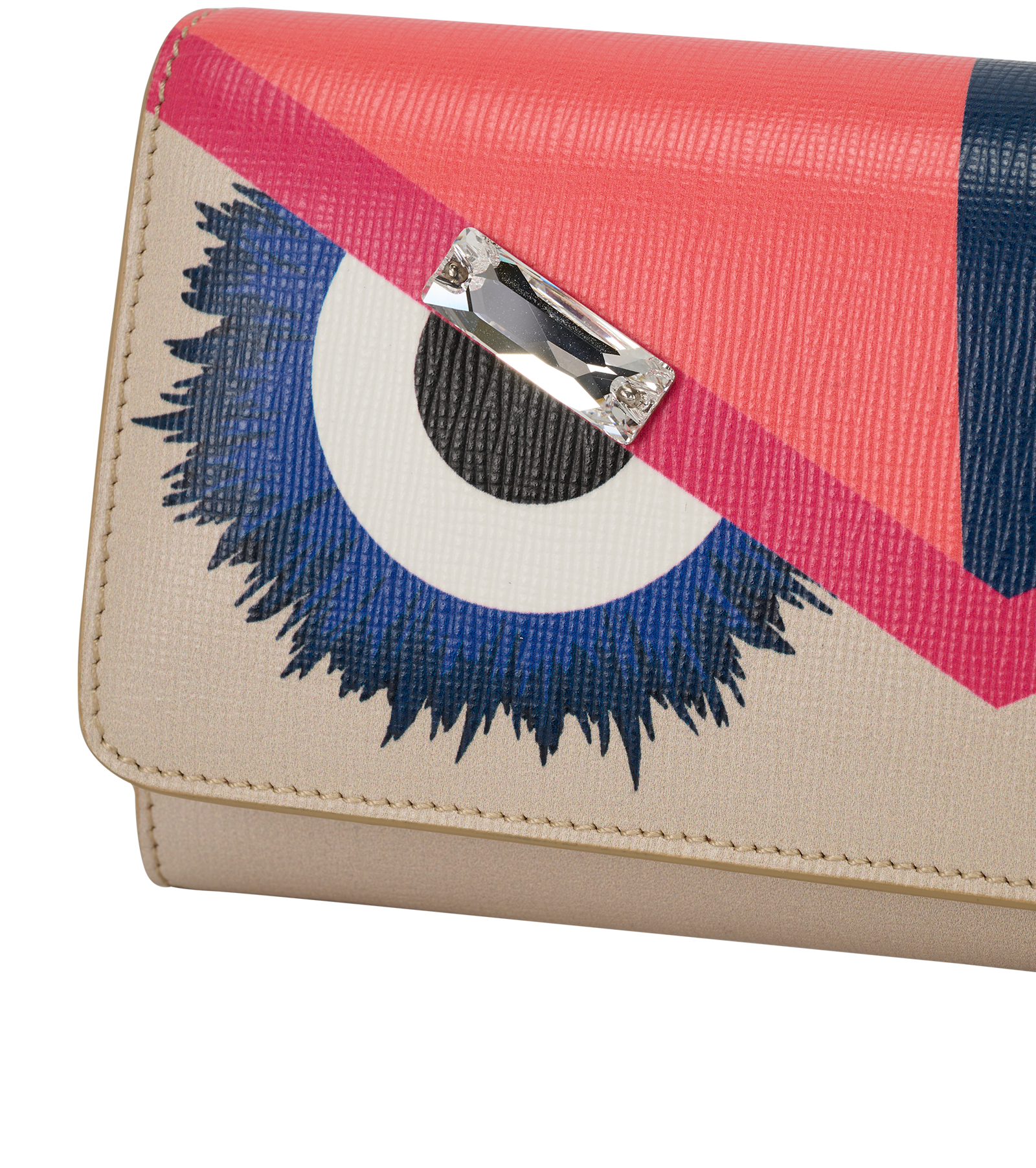 Elite Monster Wallet On Chain, &pound;295, Handbags, Beige/Pink, Leather, Other view